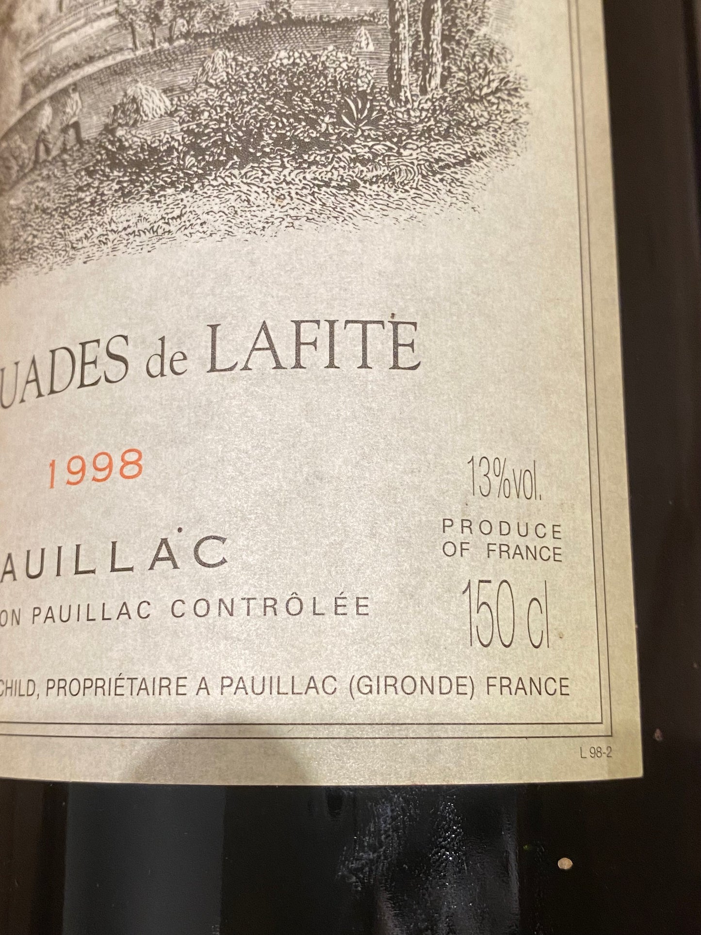 Carruades de Lafite 1998 MAGNUM 150 CL