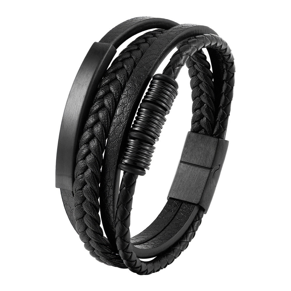 Braid Rope Genuine Leather  Bracelet