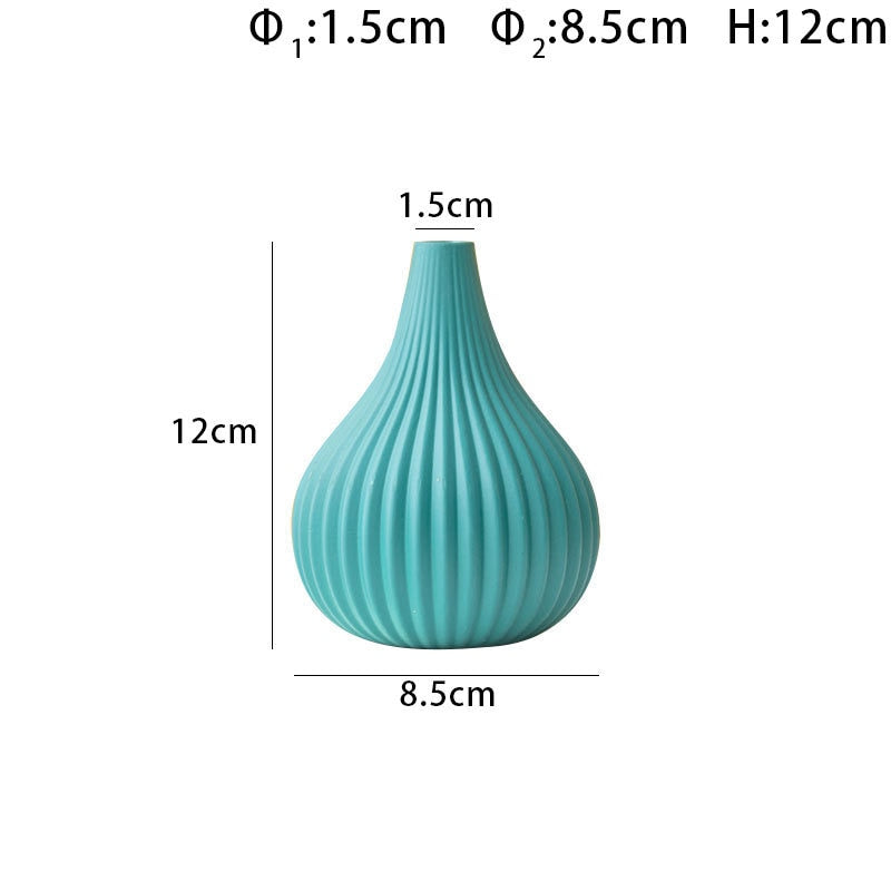 Small Vertical Stripes Ceramic Vase