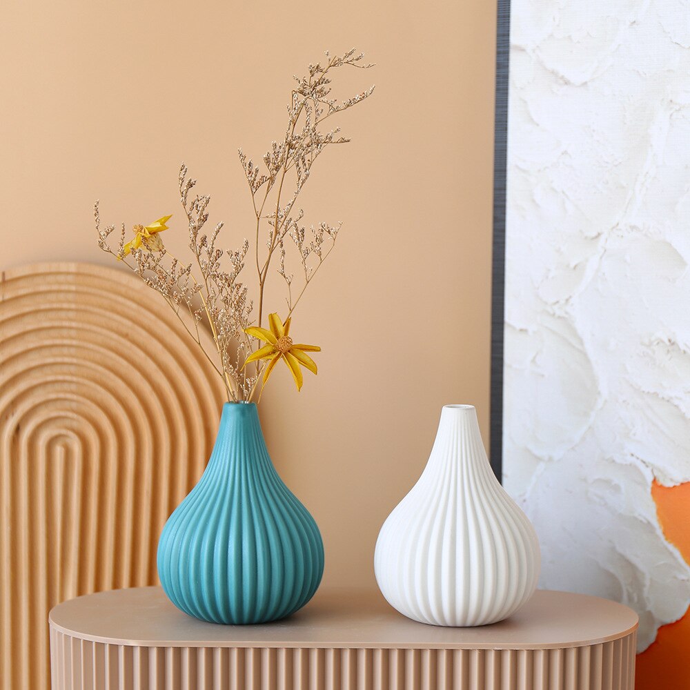 Small Vertical Stripes Ceramic Vase