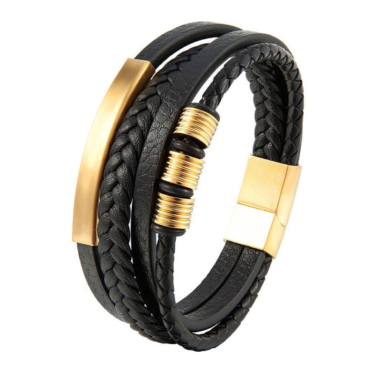 Braid Rope Genuine Leather  Bracelet