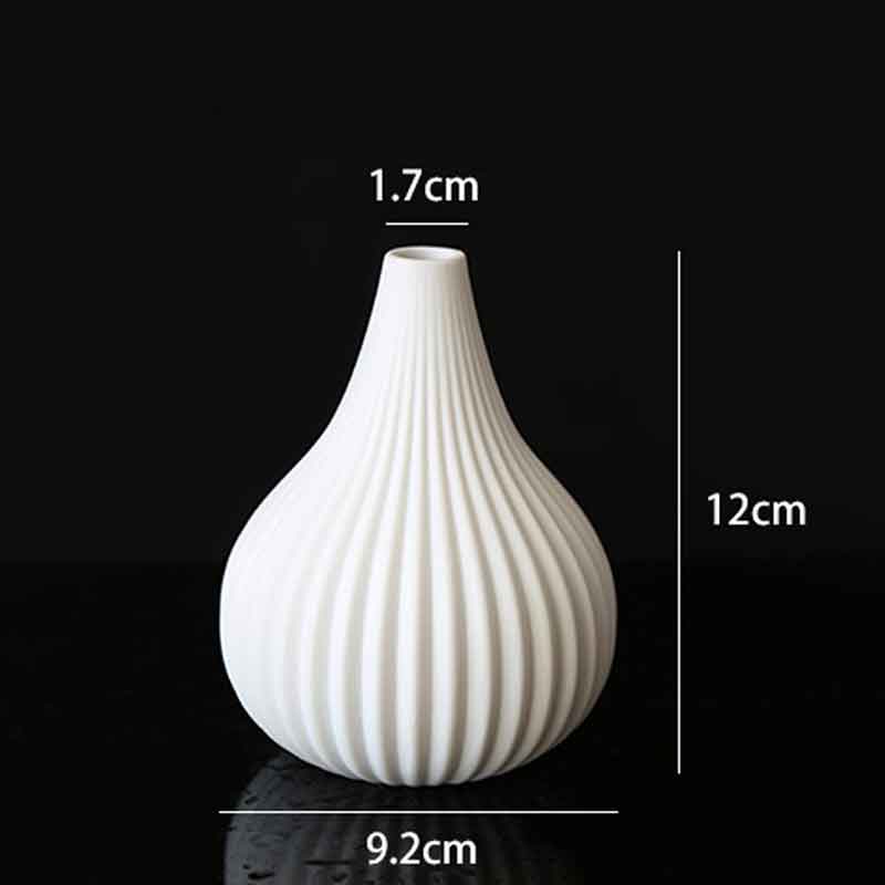 Small Vertical Stripes Ceramic Vase