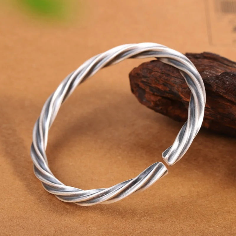 Twist Sterling Silver Cuff Bracelet