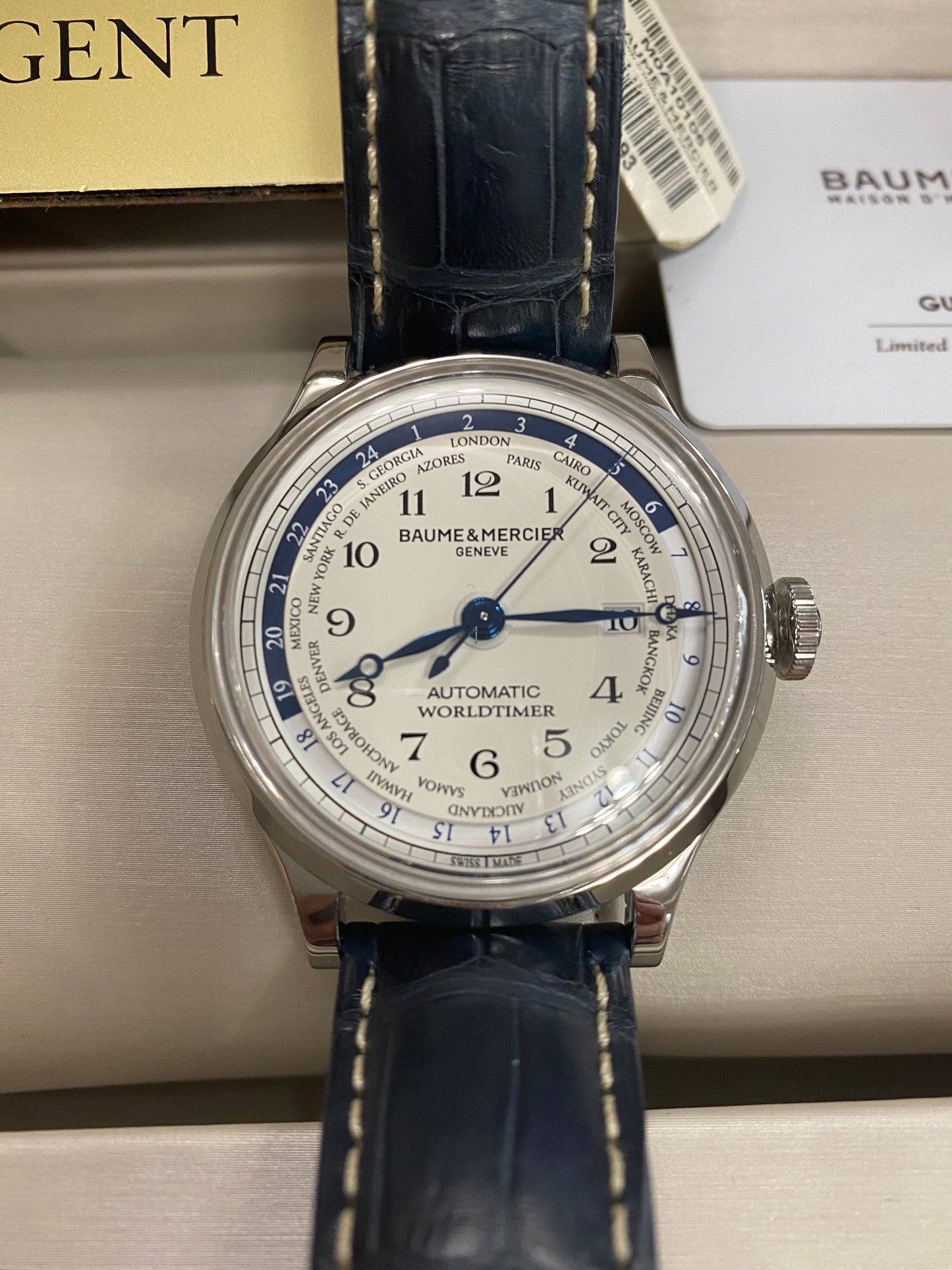 Baume & Mercier Capeland Worldtimer Stainless Steel M0A10106