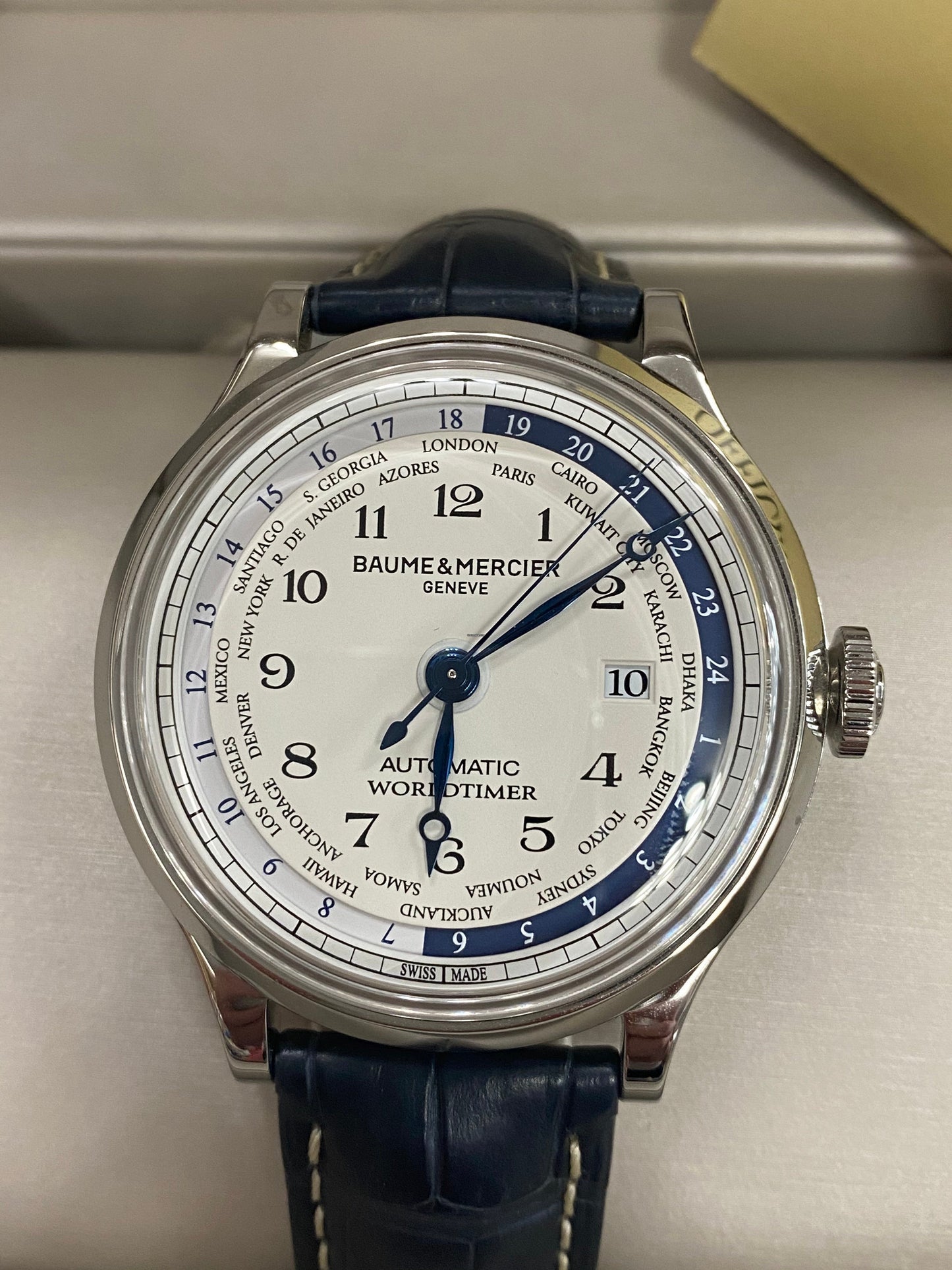 Baume & Mercier Capeland Worldtimer Stainless Steel M0A10106