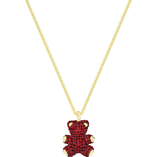 PENDENTIF TEDDY 3D, ROUGE, MÉTAL DORÉ   5388876