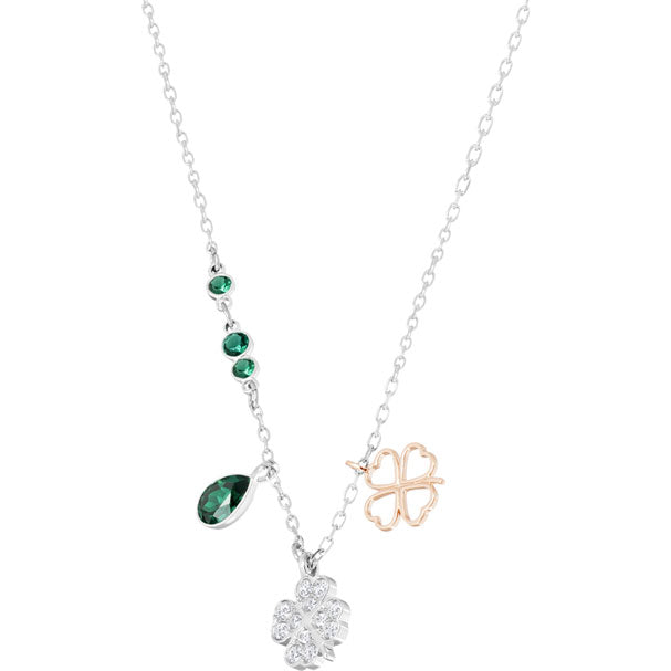 SWAROVSKI PENDENTIF DUO CLOVER, VERT, COMBINAISON DE MÉTAUX PLAQUÉS   5139471