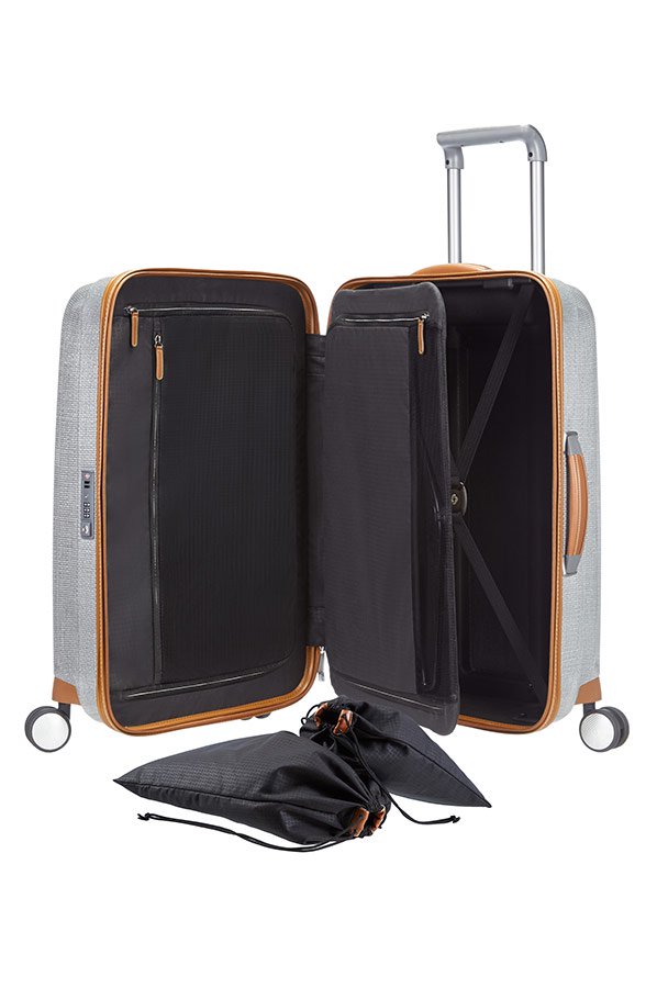 SAMSONITE LITE-CUBE DLX VALISE 4 ROUES 68CM COULEUR ALUMINIUM