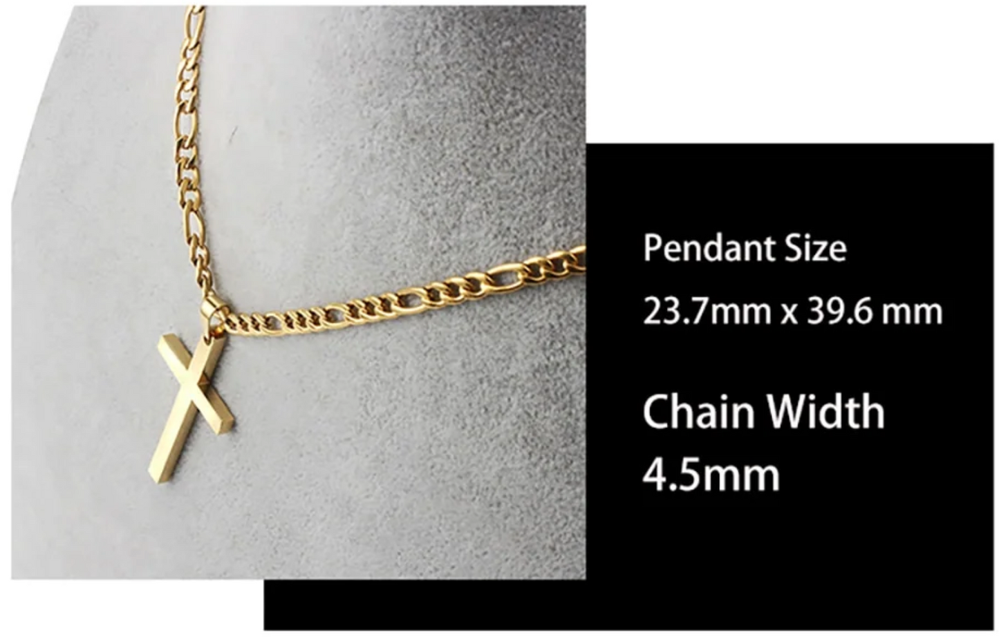 Cross Pendant Necklaces For Men, Fashion Chain 316L Stainless Steel