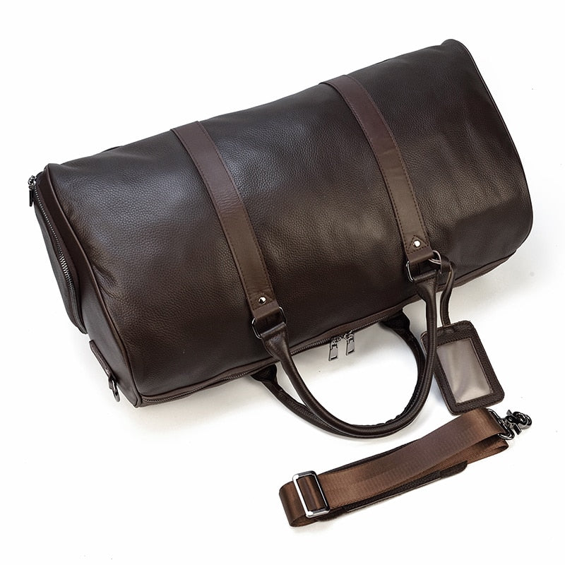 Luxury Genuine Leather Travel Bag Cow Leather