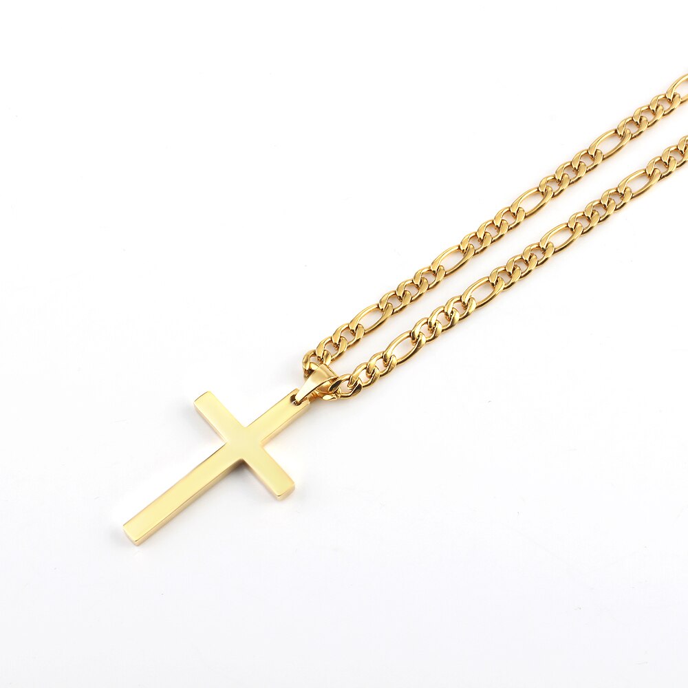 Cross Pendant Necklaces For Men, Fashion Chain 316L Stainless Steel