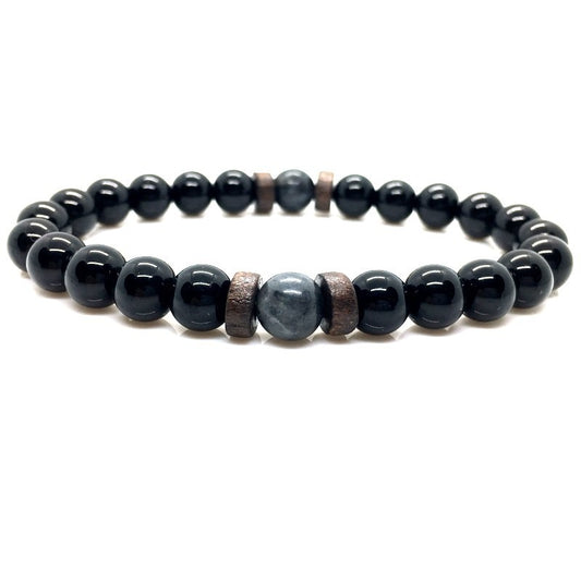 Lava Stone Men Bracelet Natural Moonstone Bracelet Shipping