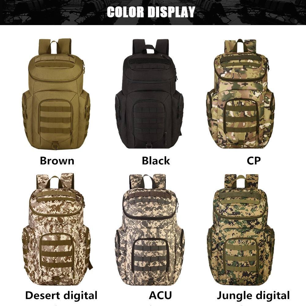 40L Waterproof Nylon Military style Backpacks Molle Assault Army Backpack Travel Bag for Men Women Mochila Escolar S420