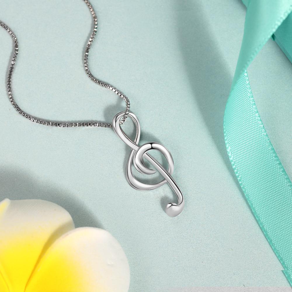 Silver Color Musical Note Necklaces &amp; Pendant Necklace for women