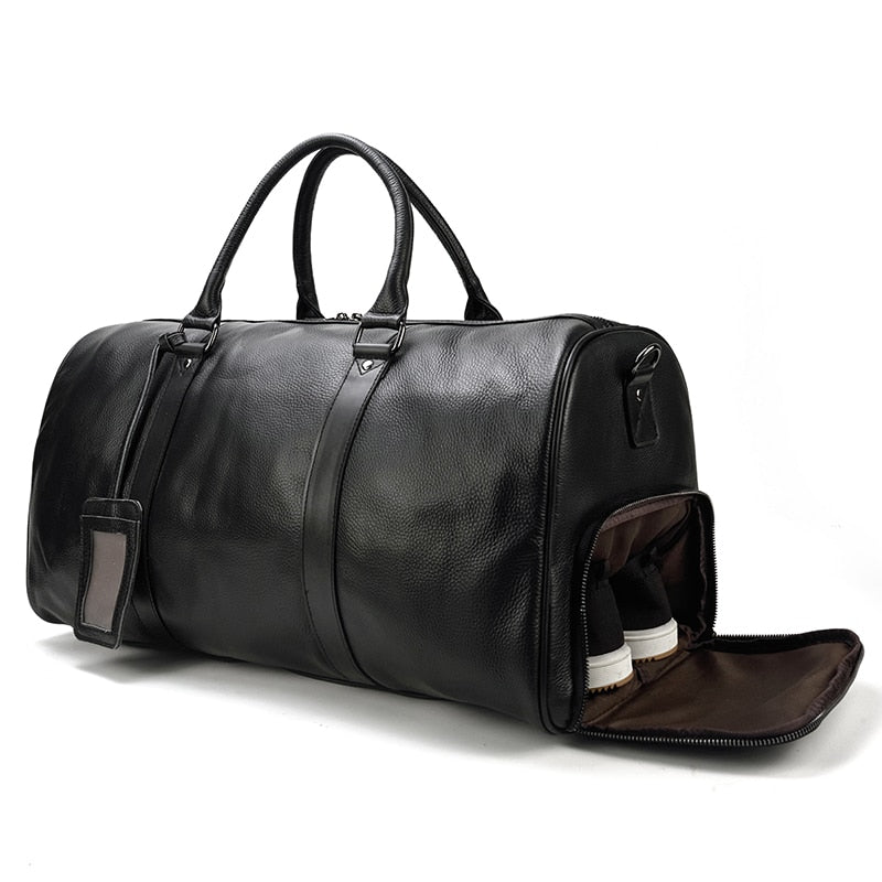 Luxury Genuine Leather Travel Bag Cow Leather