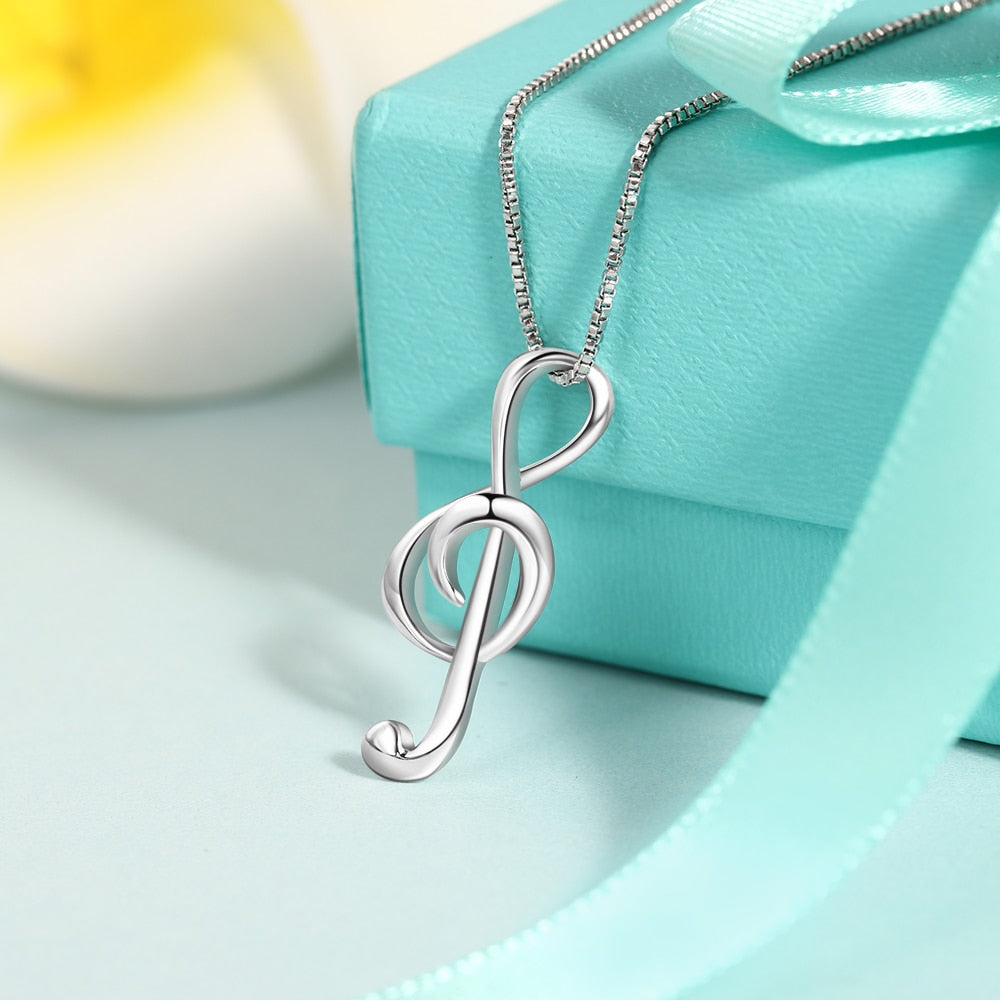 Silver Color Musical Note Necklaces &amp; Pendant Necklace for women