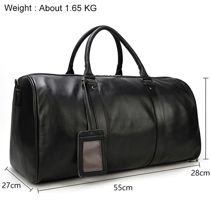 Luxury Genuine Leather Travel Bag Cow Leather