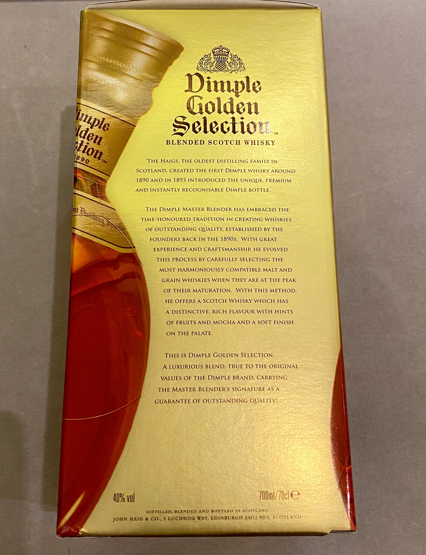 Dimple Golden Selection Blended scotch Whisky