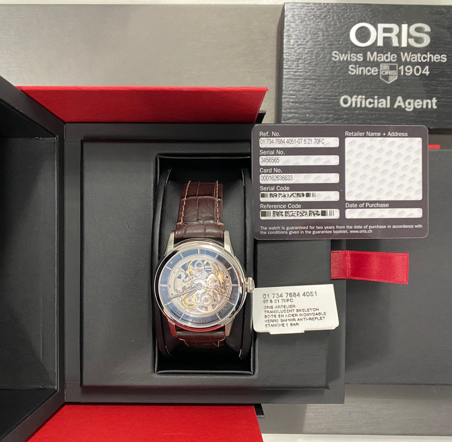 Oris Artelier Translucent Skeleton