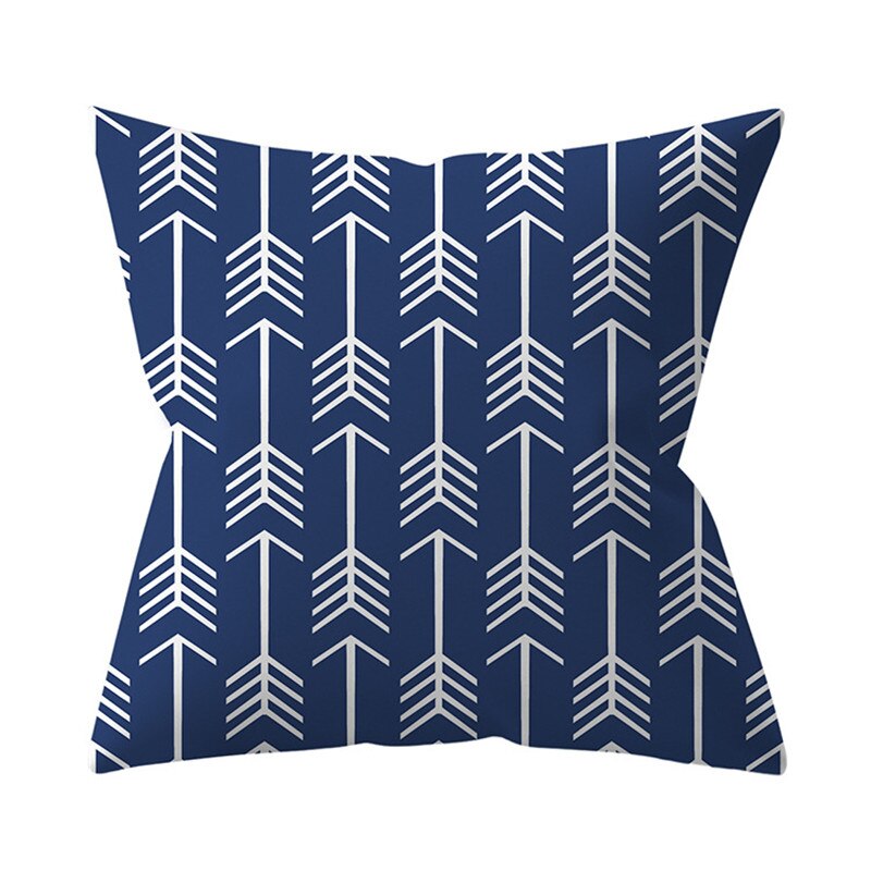 Navy Blue Mandala Geometric Cushion Cover