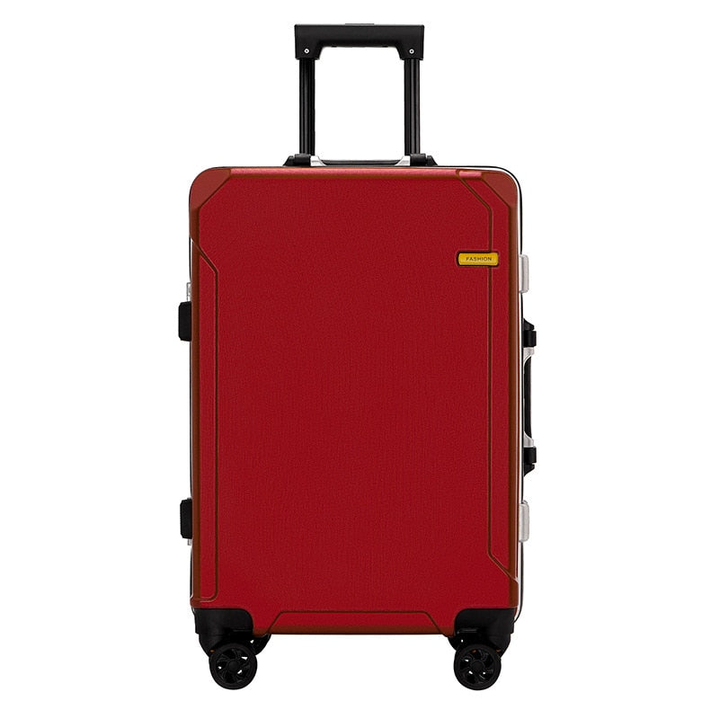 Popular Fashion Rolling Luggage 20&quot; 22&quot; 24&quot; 26&quot; Inch Brand Suitcase Men Aluminum Frame Travel Suitcase