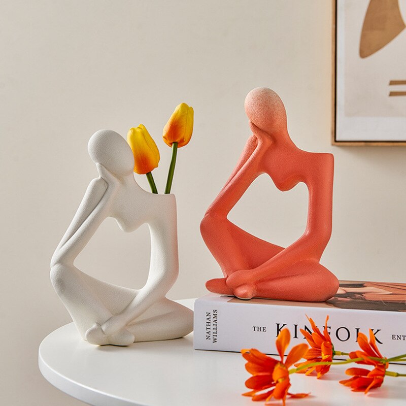 Nordic Light Luxury Vase Ceramic Thinker