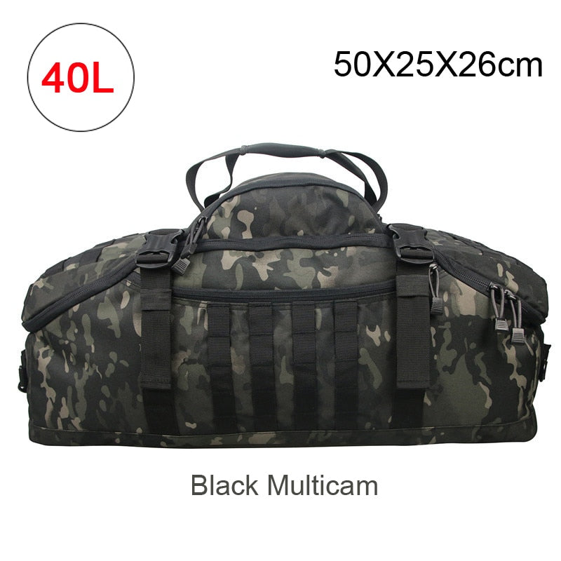 40L 60L Men Army Sport Gym Bag Military Tactical Waterproof Backpack , Molle Camping Backpacks , Sports Travel Bags