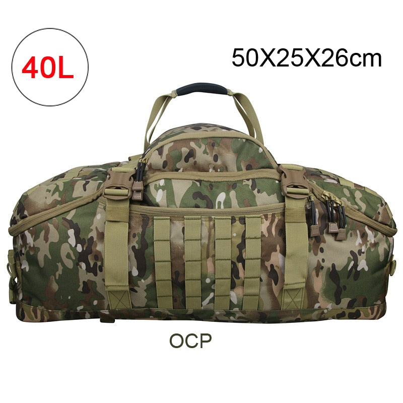 40L 60L Men Army Sport Gym Bag Military Tactical Waterproof Backpack , Molle Camping Backpacks , Sports Travel Bags