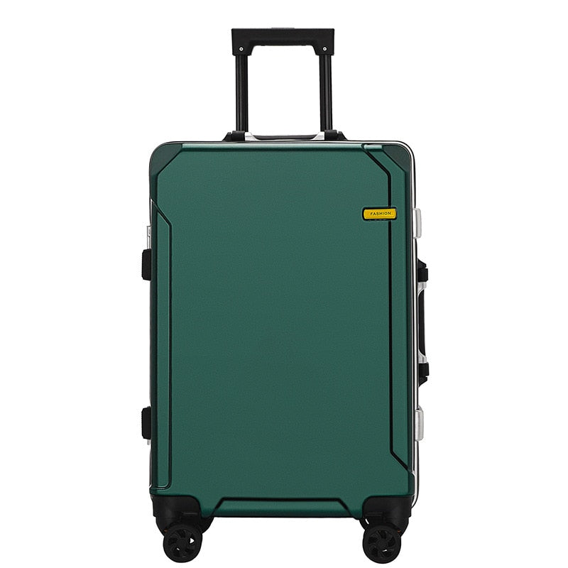 Popular Fashion Rolling Luggage 20&quot; 22&quot; 24&quot; 26&quot; Inch Brand Suitcase Men Aluminum Frame Travel Suitcase