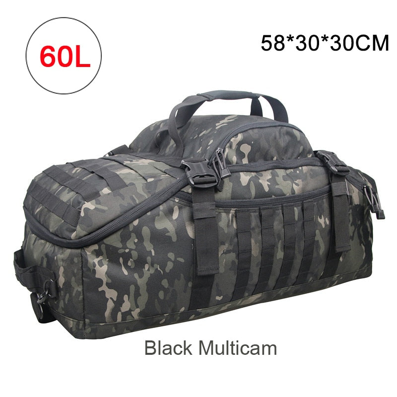 40L 60L Men Army Sport Gym Bag Military Tactical Waterproof Backpack , Molle Camping Backpacks , Sports Travel Bags