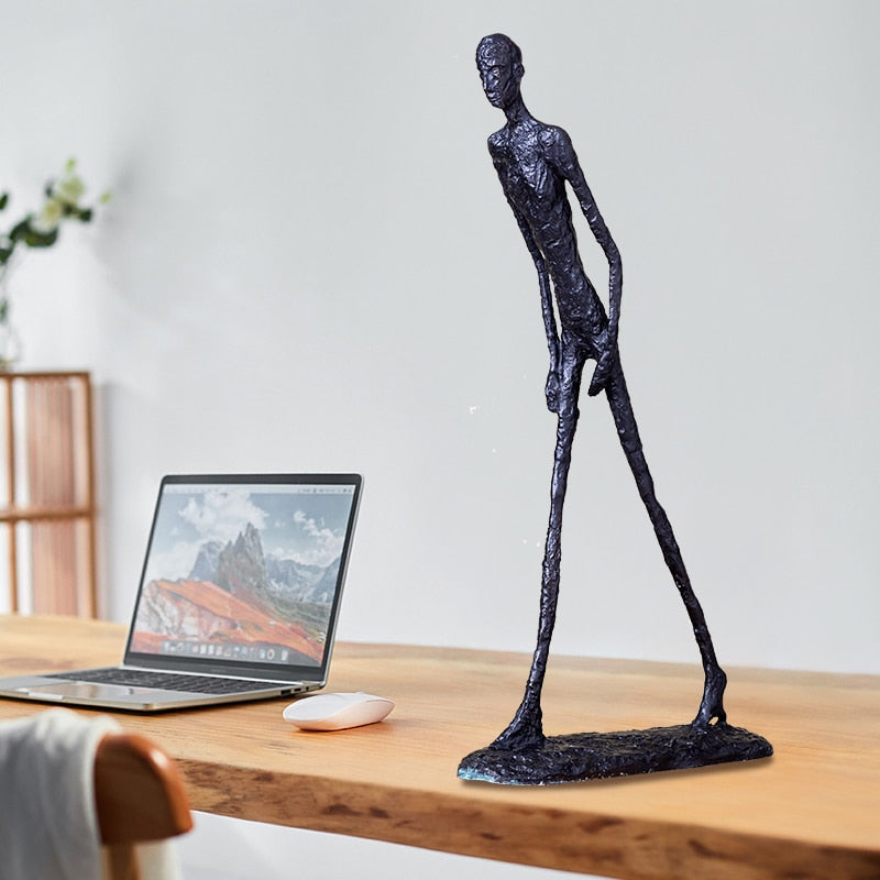 Real Bronze Walking Man Sculpture Inspiration Art