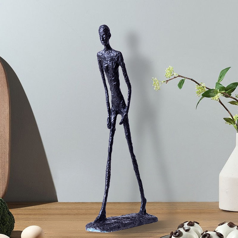 Real Bronze Walking Man Sculpture Inspiration Art