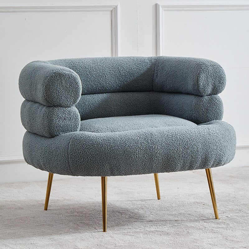 Light Luxury Scandinavian Single Sofa Designer Creative Lamb&#39;s Wool Art Leisure Chair