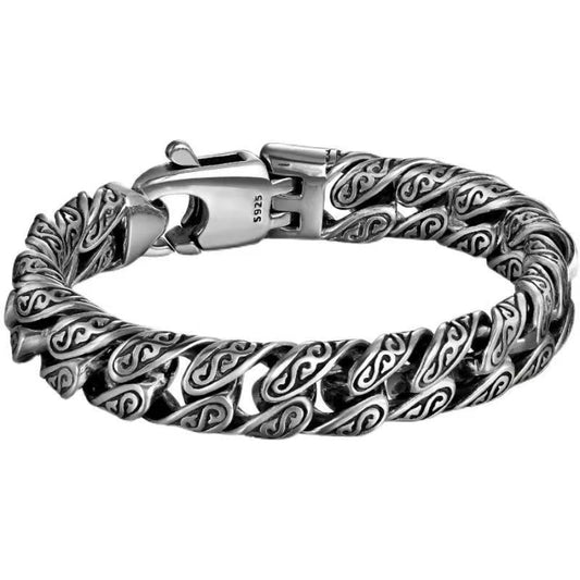 Domineering Personality Tang Grass Pattern Bracelet Men