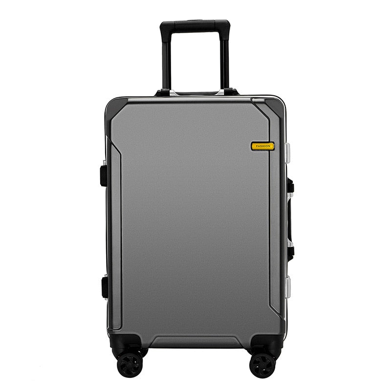 Popular Fashion Rolling Luggage 20&quot; 22&quot; 24&quot; 26&quot; Inch Brand Suitcase Men Aluminum Frame Travel Suitcase