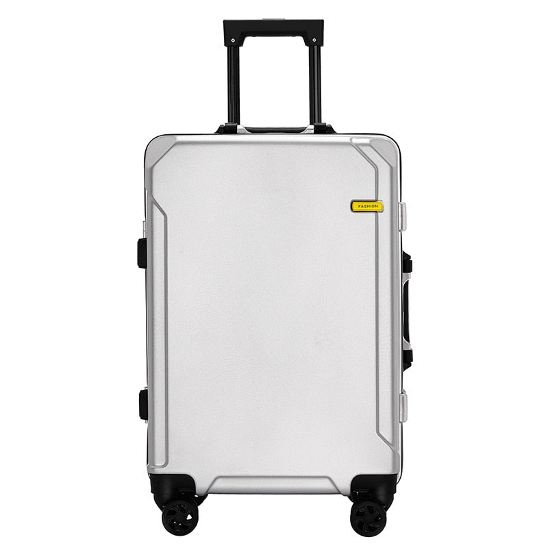 Popular Fashion Rolling Luggage 20&quot; 22&quot; 24&quot; 26&quot; Inch Brand Suitcase Men Aluminum Frame Travel Suitcase