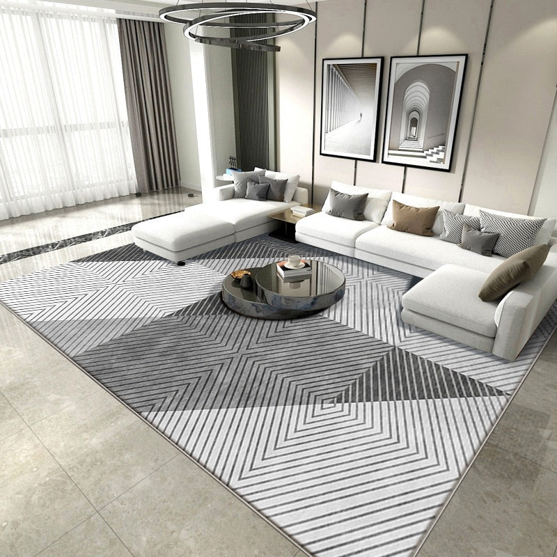 Nordic Marble Geometry Carpet