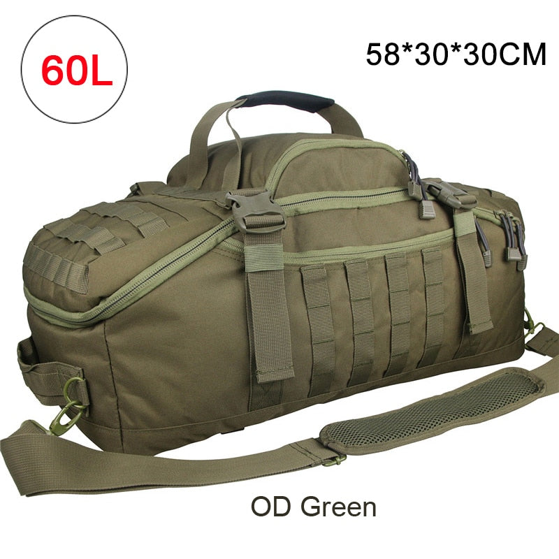 40L 60L Men Army Sport Gym Bag Military Tactical Waterproof Backpack , Molle Camping Backpacks , Sports Travel Bags