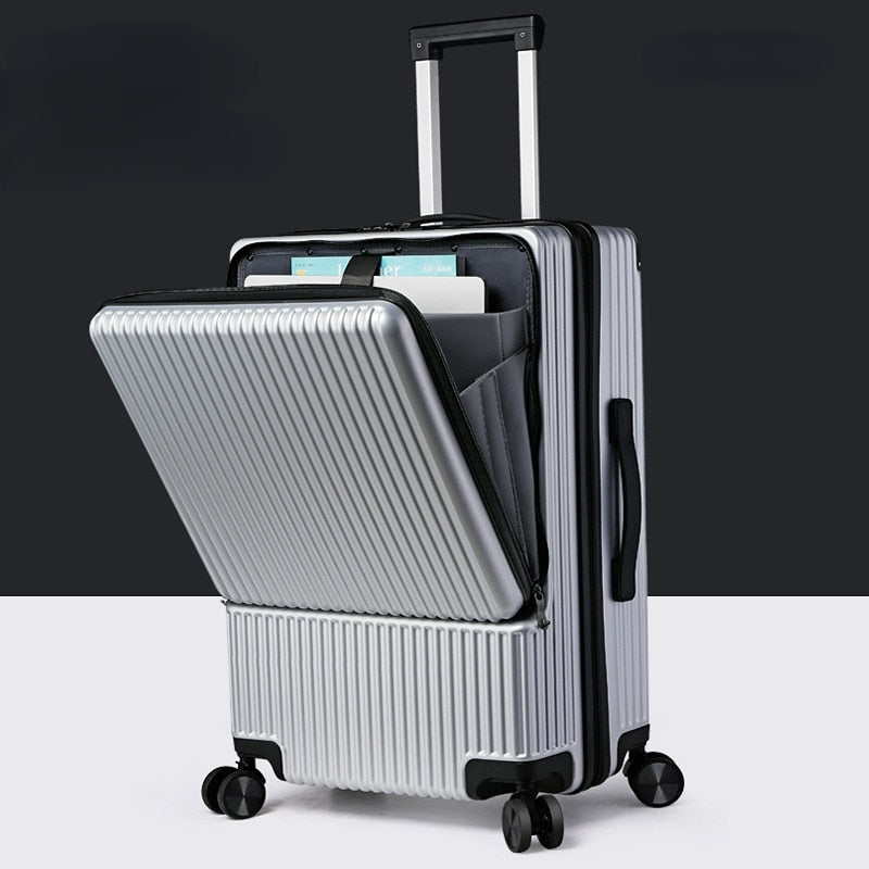 Aluminum frame Travel suitcases Universal wheel Trolley , carry on Luggage