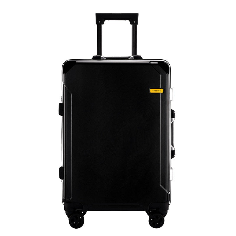 Popular Fashion Rolling Luggage 20&quot; 22&quot; 24&quot; 26&quot; Inch Brand Suitcase Men Aluminum Frame Travel Suitcase