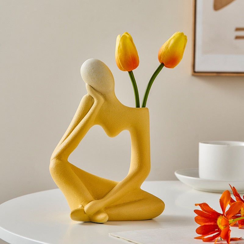 Nordic Light Luxury Vase Ceramic Thinker