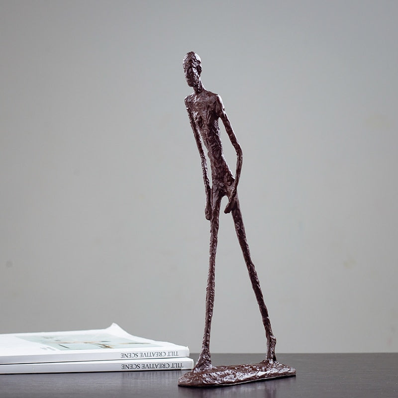 Real Bronze Walking Man Sculpture Inspiration Art