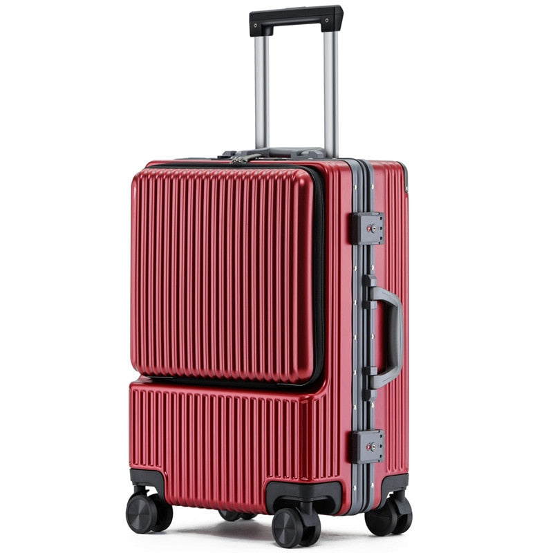 Aluminum frame Travel suitcases Universal wheel Trolley , carry on Luggage