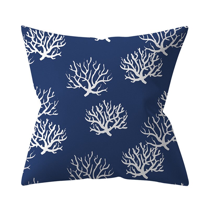 Navy Blue Mandala Geometric Cushion Cover