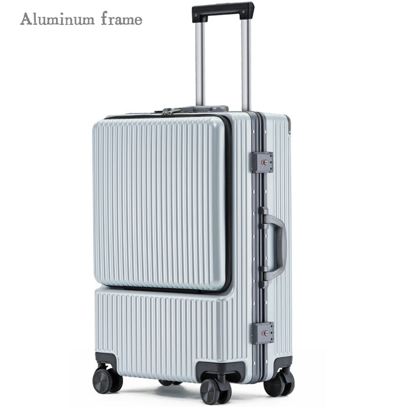 Aluminum frame Travel suitcases Universal wheel Trolley , carry on Luggage