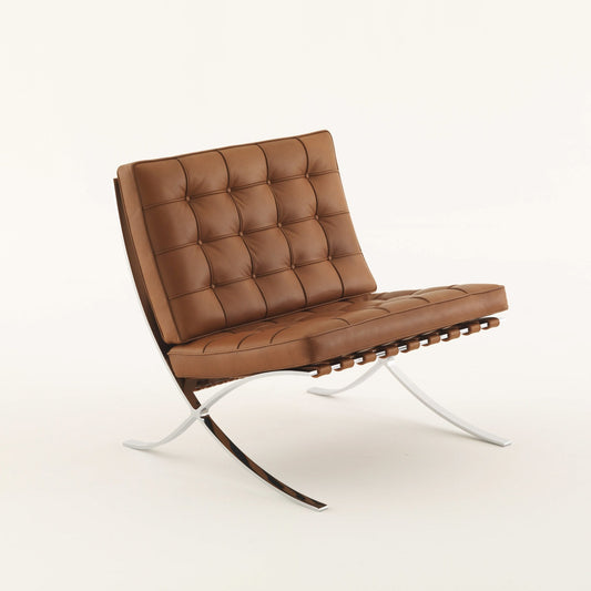 Barcelona Chair modern style, Leather and Stainless steel