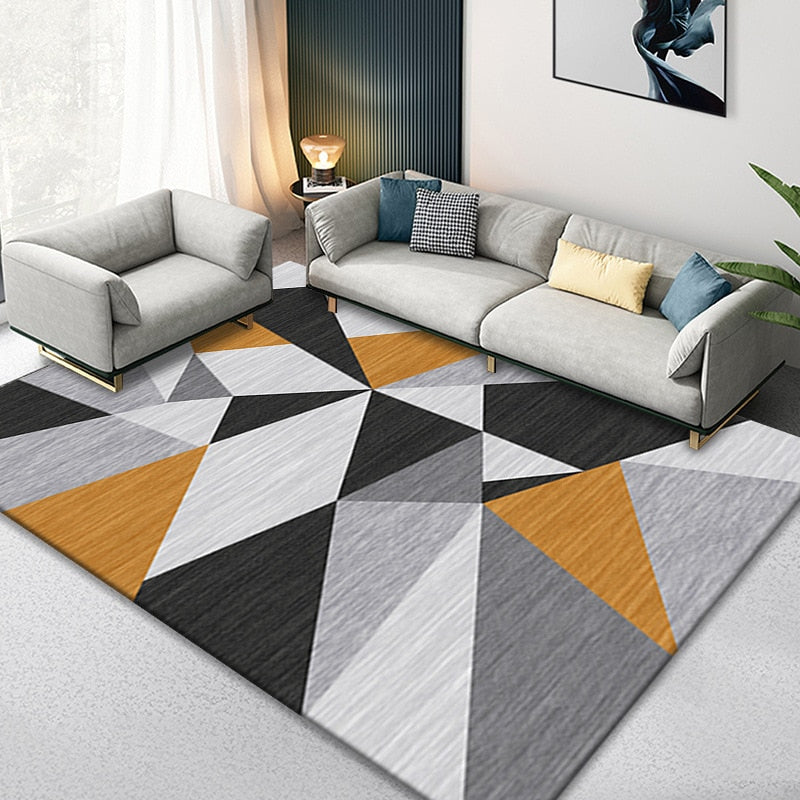 Nordic Marble Geometry Carpet