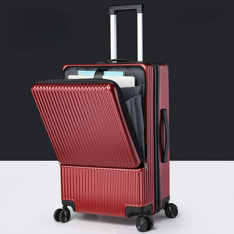 Aluminum frame Travel suitcases Universal wheel Trolley , carry on Luggage