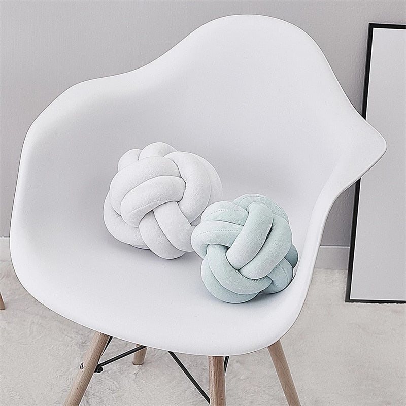 Hand Knot Cushion Sofa  Handmade Knotted Ball