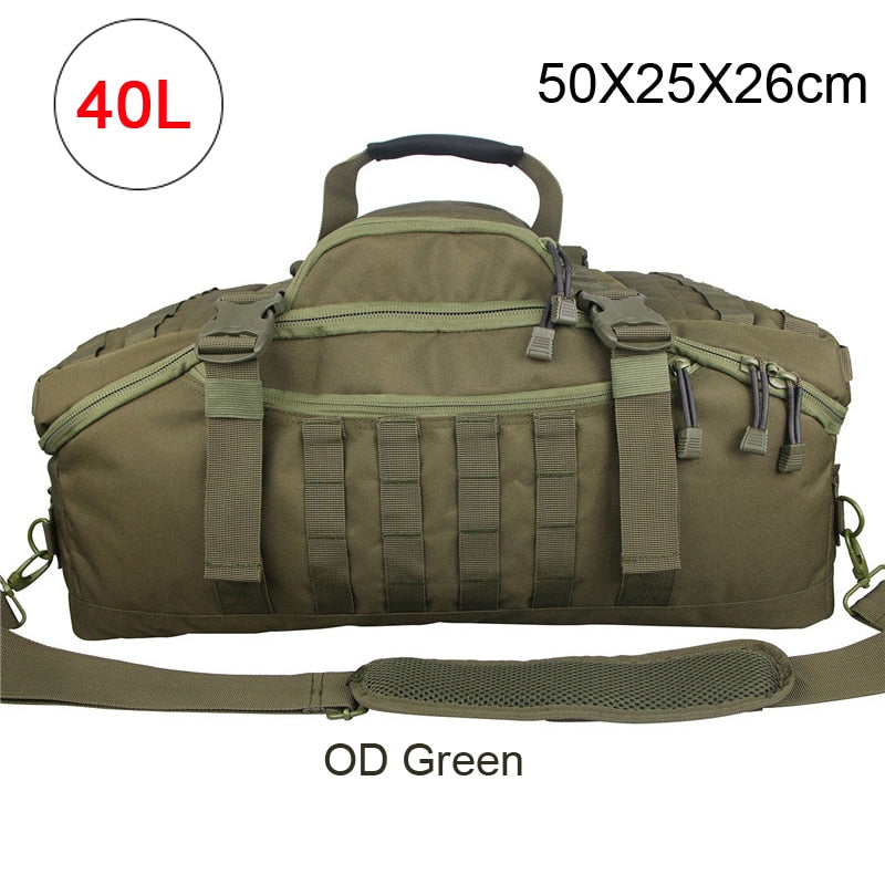 40L 60L Men Army Sport Gym Bag Military Tactical Waterproof Backpack , Molle Camping Backpacks , Sports Travel Bags